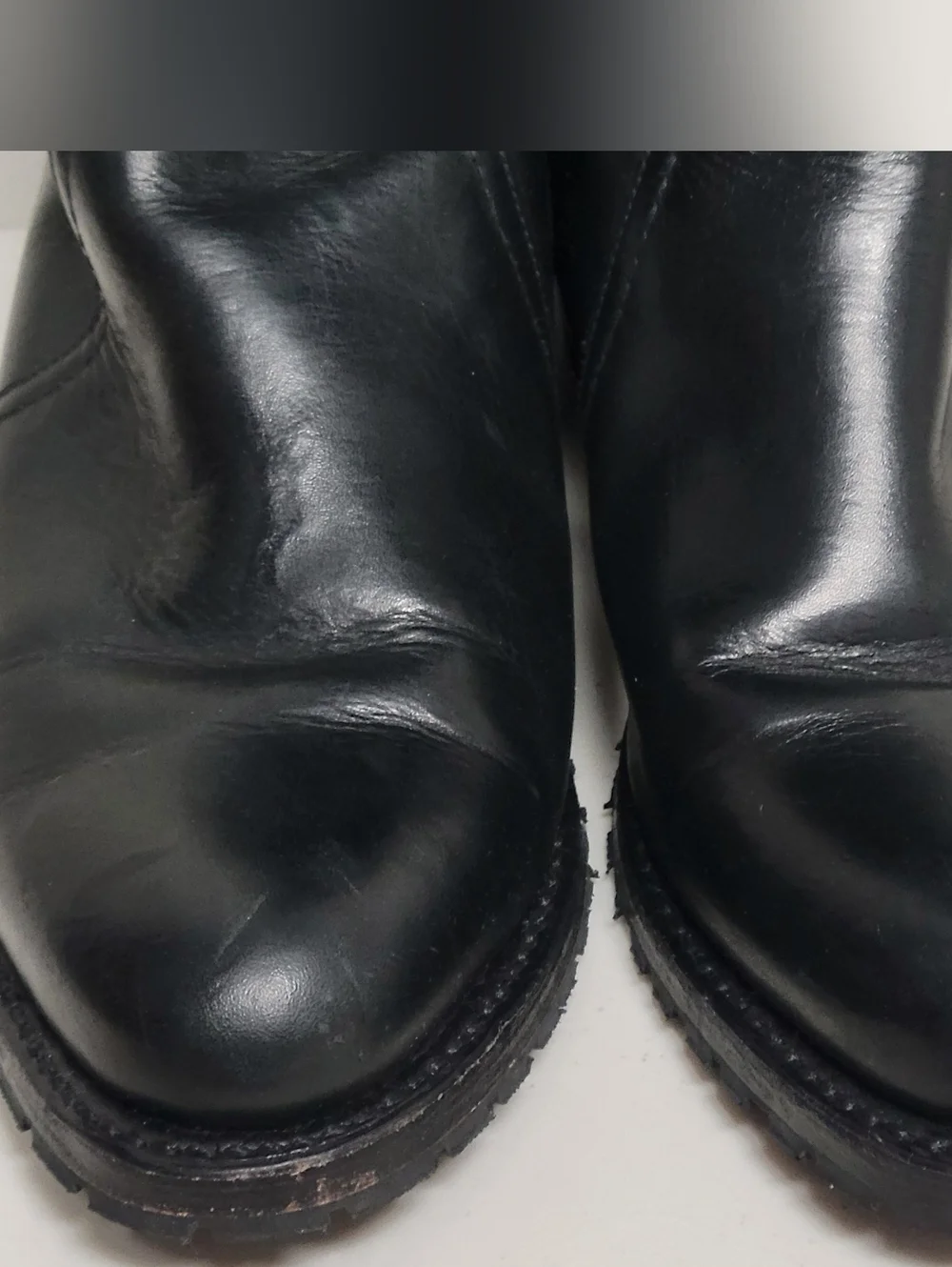 Frye  Leather Hight  Knee-High Riding Boots With With Rabbit Liner Size 8 1/2 M.